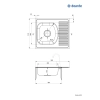 Zlewozmywak stalowy 1-komorowy z ociekaczem, Deante, satyna