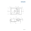 Zlewozmywak granitowy 1.5-komorowy z ociekaczem, Deante, grafit