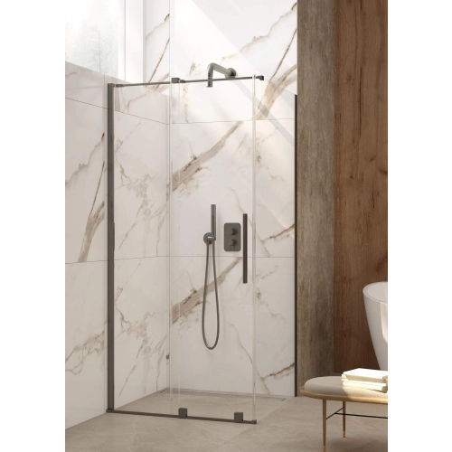 Ścianka prysznicowa walk-in 80 cm, Deante, titanium