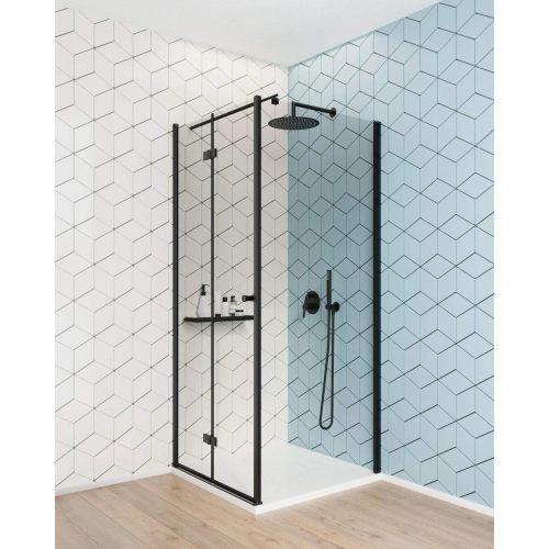 Ścianka prysznicowa / walk-in systemu Kerria Plus 80 cm, Deante, nero