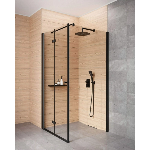 Ścianka prysznicowa / walk-in systemu Kerria Plus 90 cm, Deante, nero