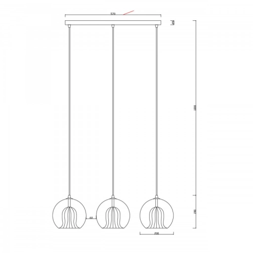 Lampa wisząca ARETTE złota 3x40W E27 Light Prestige