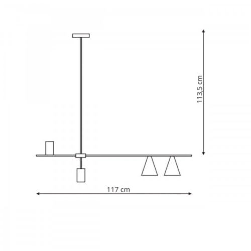 Lampa wisząca ARIZONA czarny/złoty 4x40W GU10 Light Prestige