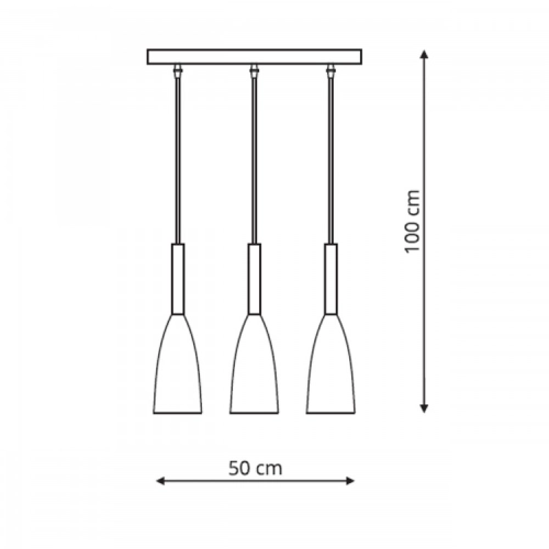 Lampa wisząca SOLIN czarna 3x60W E27 Light Prestige