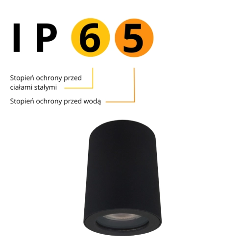 Oprawa natynkowa FARO czarna 1x50W GU10 IP65 Light Prestige