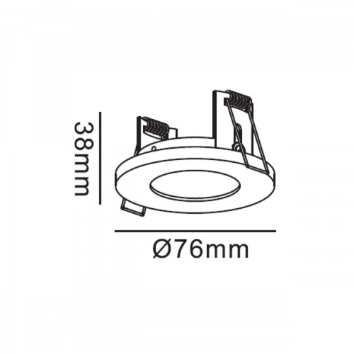 Oczko podtynkowe LAGOS okrągłe białe 1x50W GU10 IP65 Light Prestige