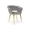 Krzesło glamour plecione IRIS LUX - szare