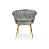 Krzesło glamour plecione IRIS LUX - szare