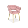 Krzesło glamour IRIS LUX - pudrowy róż