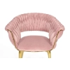 Krzesło glamour IRIS LUX - pudrowy róż