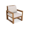 Fotel ogrodowy MALTA drewniany - brąz/szary