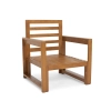 Fotel ogrodowy MALTA drewniany - brąz/szary