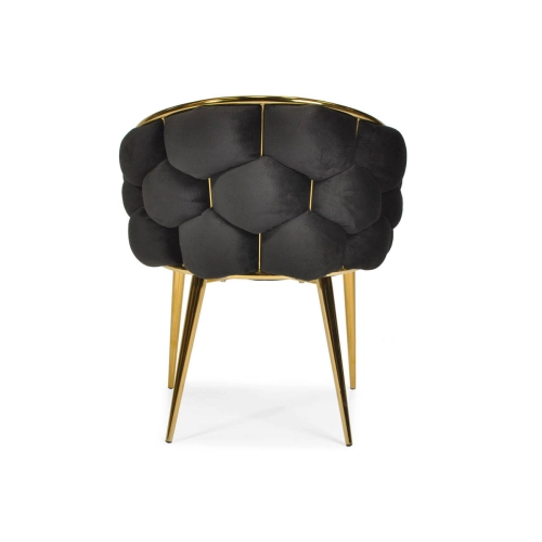 Krzesło glamour BALLOON - czarny