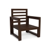 Fotel ogrodowy MALTA drewniany - ciemny brąz/grafit
