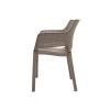 Meble ogrodowe 10-osobowe  krzesła EVA + stół JULIE DOUBLE - cappuccino