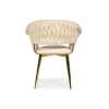 Krzesło glamour IRIS LUX - beżowe