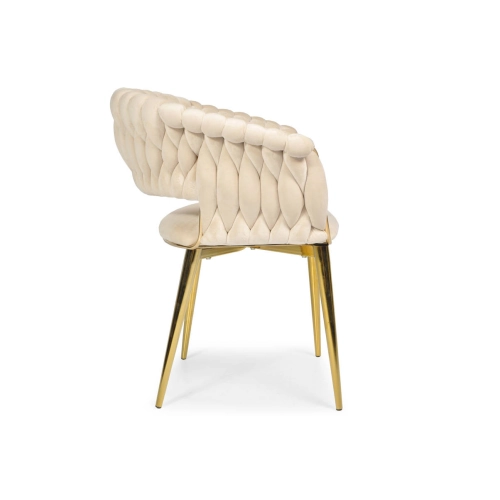 Krzesło glamour IRIS LUX - beżowe