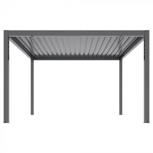 Pergola ogrodowa aluminiowa elektryczna LUXE 3 x 3 m Antracyt z LED