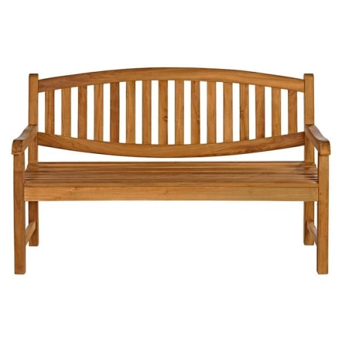 Bawełniana ławka ogrodowa 2 osobowa 150 cm teak