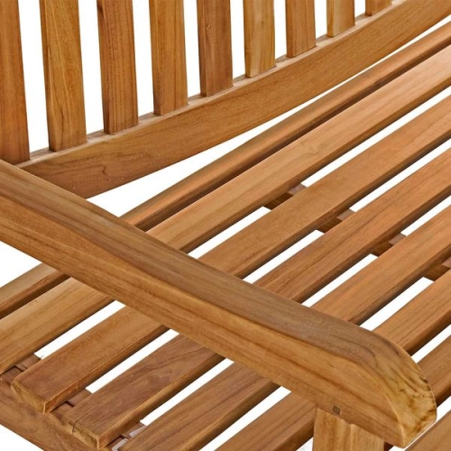 Bawełniana ławka ogrodowa 2 osobowa 150 cm teak