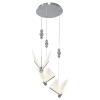 Lampa wisząca Mariposa 3 srebrna LED CCT