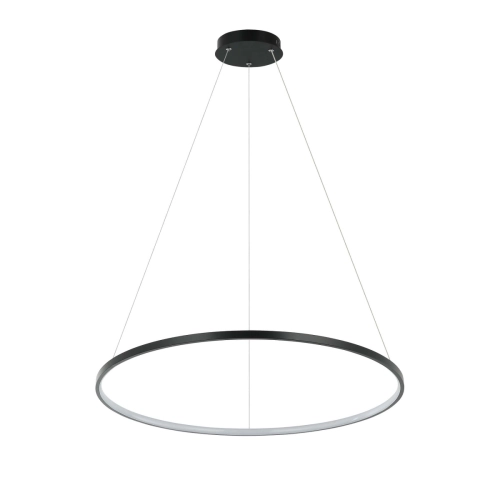 Lampa wisząca Ring 66 cm czarna LED CCT