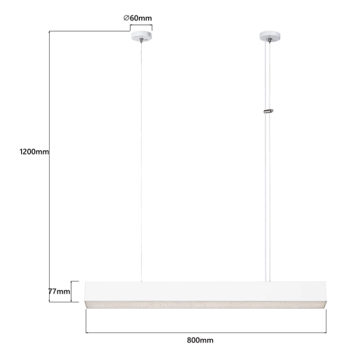 Lampa wisząca Mira M biała Tuya LED CCT