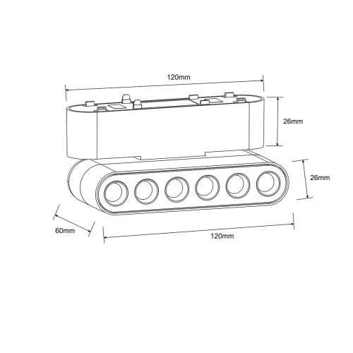 Reflektor Magnetic Slim Blaze 6W LED 4000K biały