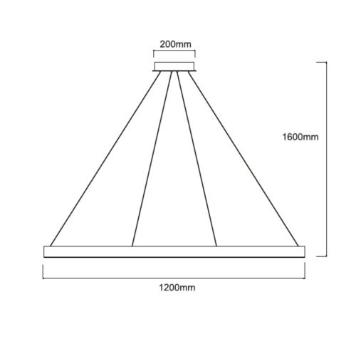 Lampa wisząca Midway Shiny XL złota LED 3000K