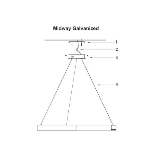 Lampa wisząca Midway Shiny XL złota LED 3000K