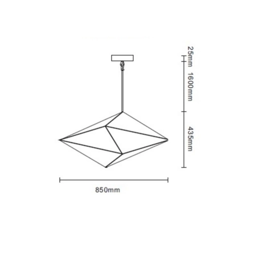 Lampa wisząca Konstelacja pozioma dymna czarna 7xG9