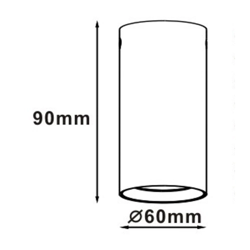 Tuba natynkowa Manacor 9 cm czarno - białe 1xGU10