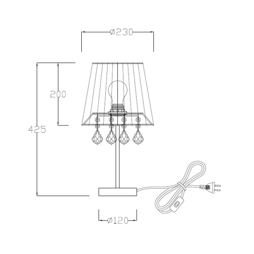 Lampa stołowa Mona czarna 1xE14