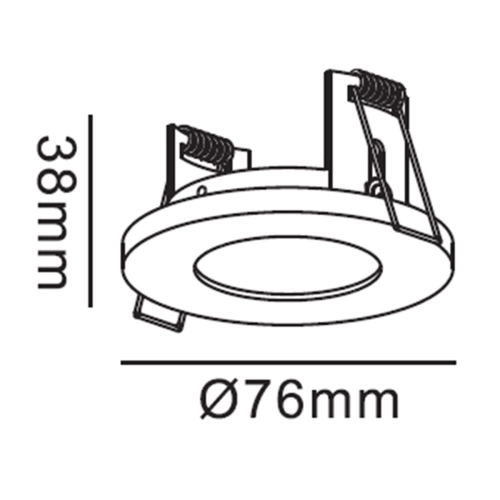 Oczko podtynkowe Lagos czarne IP65 1xGU10