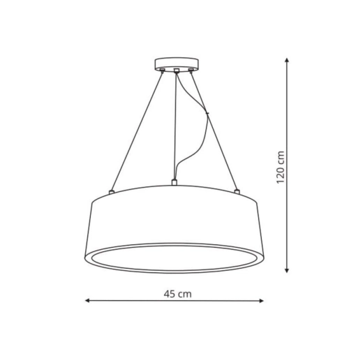 Lampa wisząca Malaga czarna LED 3000K