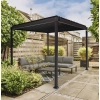 Pergola ogrodowa stalowa MIRADOR 80 Solid 3 x 2,4 m Antracyt