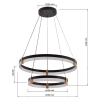 Lampa wisząca PLUM 2xLED CCT czarna Light Prestige