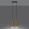 Lampa wisząca LAGOS 2 złota 2x10W GU10 Sollux Lighting