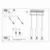 Lampa wisząca LAGOS 3 czarna 3x10W GU10 Sollux Lighting