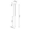 Lampa wisząca PASTELO 3P drewno 3x8W G9 Sollux Lighting