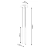 Lampa wisząca PASTELO 3P beton 3x8W G9 Sollux Lighting