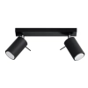 Lampa podsufitowa RING 2 czarna 2x12W GU10 Sollux Lighting