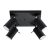 Lampa podsufitowa RING 4 czarna 4x12W GU10 Sollux Lighting