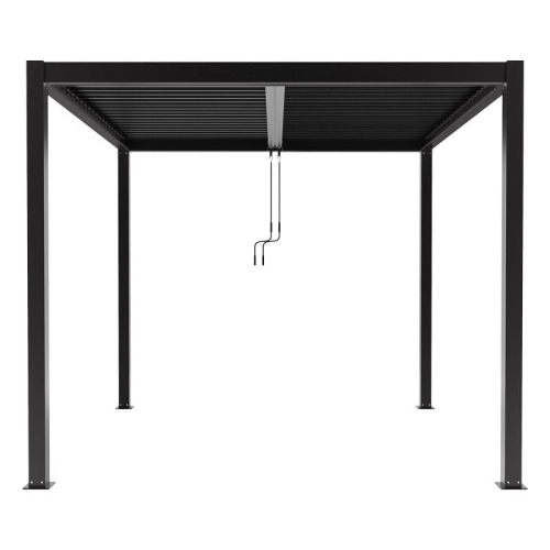 Pergola ogrodowa aluminiowa LUXE 3 x 4 m Antracyt z oświetleniem LED