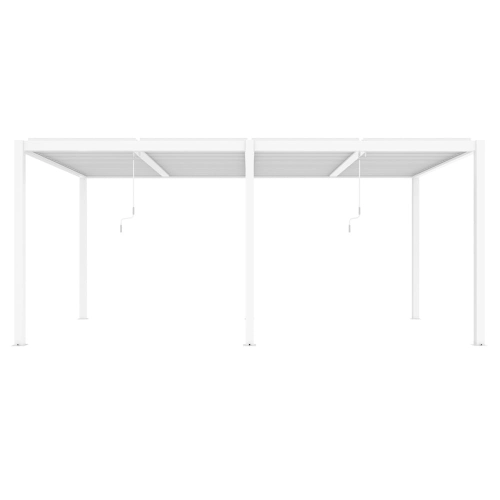 Pergola ogrodowa aluminiowa LUXE 3 x 5,8 m Biały z oświetleniem LED