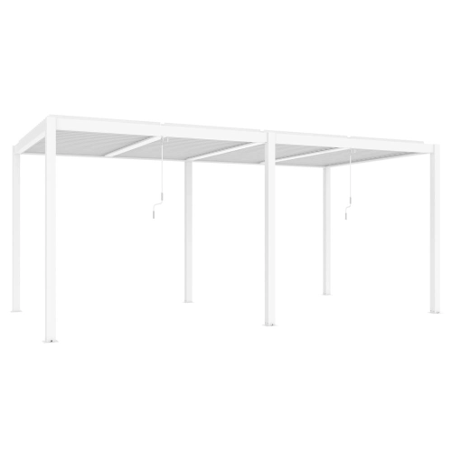 Pergola ogrodowa aluminiowa LUXE 3 x 5,8 m Biały z oświetleniem LED