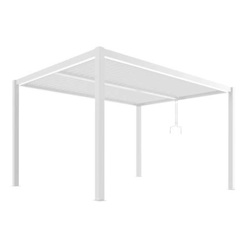 Pergola ogrodowa aluminiowa LUXE 3 x 4 m Biały z oświetleniem LED