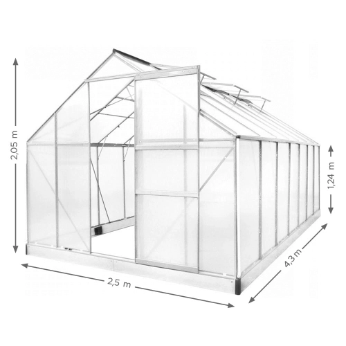 Szklarnia Ogrodowa Poliwęglanowa 2,5 x 4,1 x 2,05 m