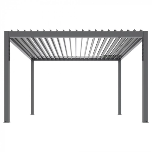 Pergola ogrodowa aluminiowa SILVER 4 x 3 m Antracyt NORDVIK