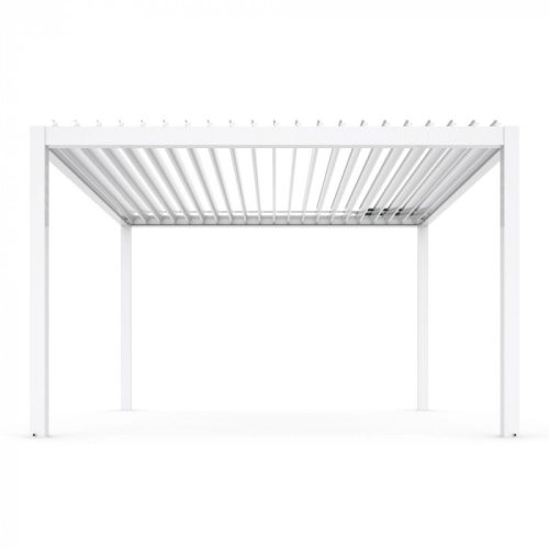 Pergola ogrodowa aluminiowa LUXE 4 x 4 m Biały z LED